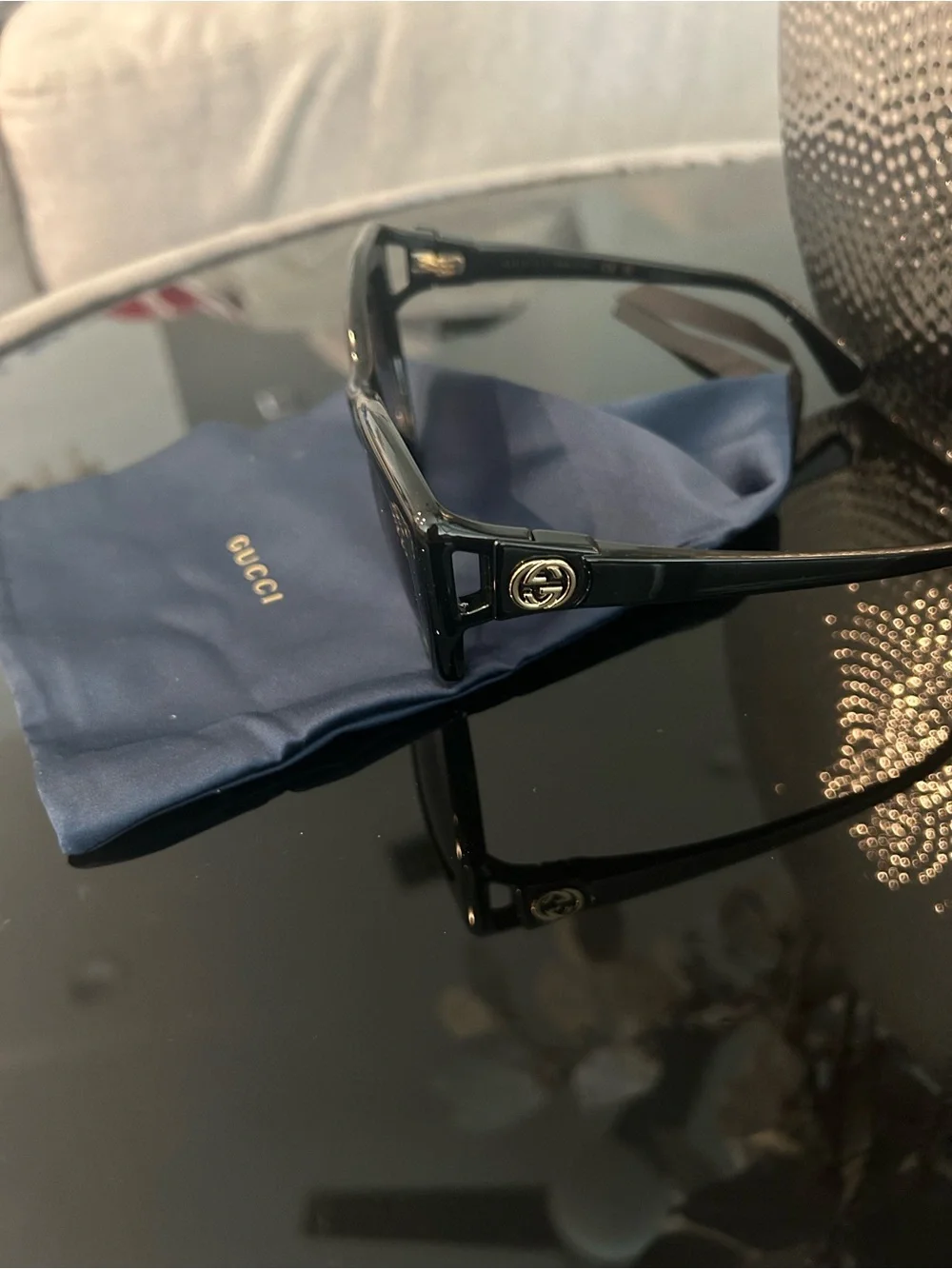 Gucci Black Cat-Eye Sunglasses